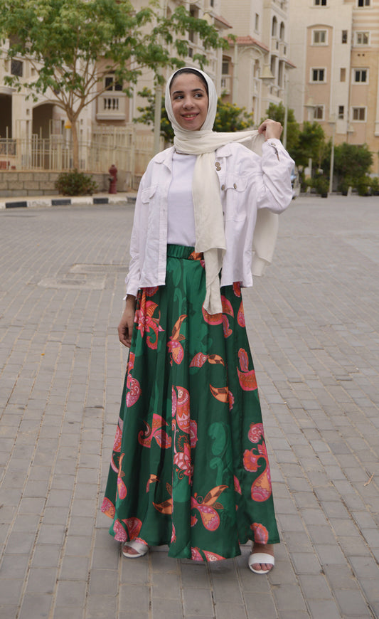 Emerald glam skirt