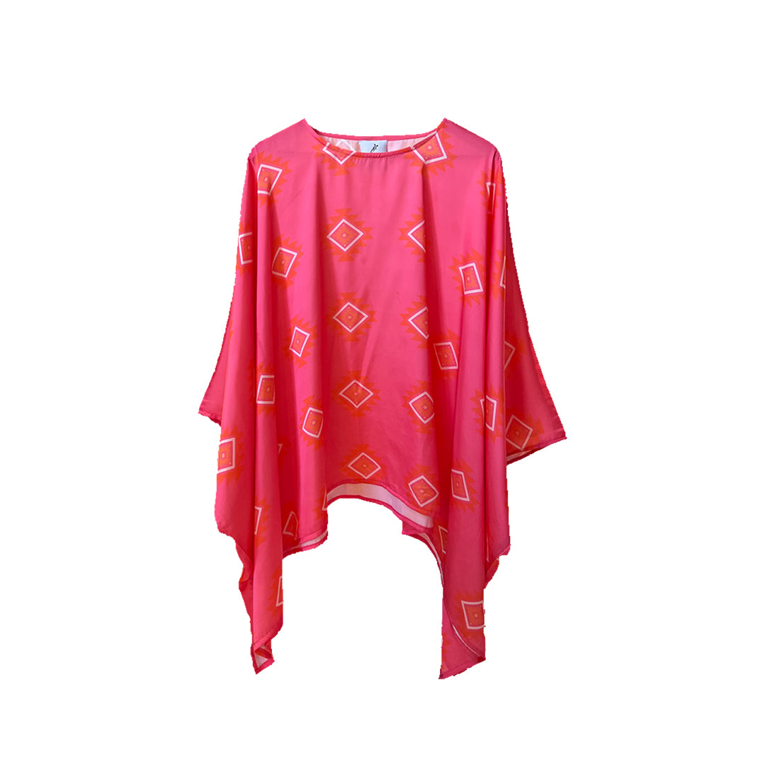 Hot pink poncho